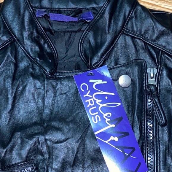 NWTS MILEY CYRUS LEATHER JACKET SIZE S - Picture 2 of 3